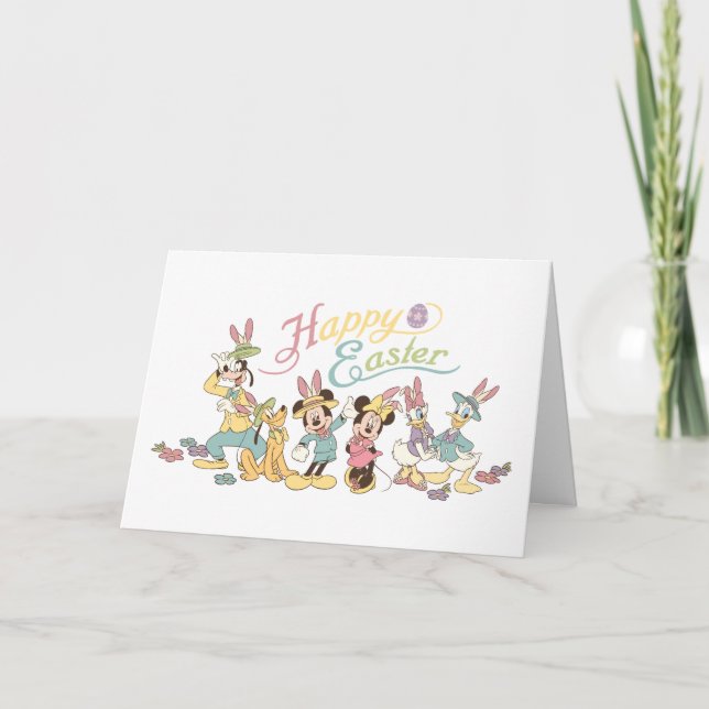 Carte Mickey et ses amis | Bonne Pâques (Devant)