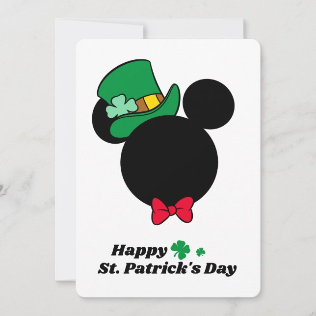 Carte Mickey | Icône Saint Patrick's Day (Devant)