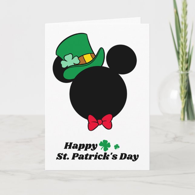 Carte Mickey | Icône Saint Patrick's Day (Devant)