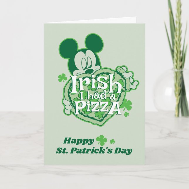 Carte Mickey | Irlandais J'ai eu une pizza (Devant)
