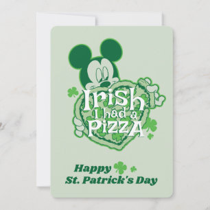 Carte Mickey   Irlandais J'ai eu une pizza