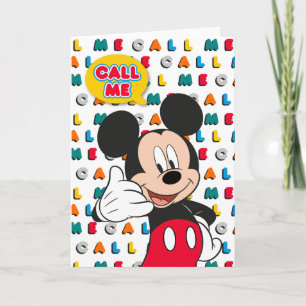 Carte Mickey Mouse - Appelez-moi