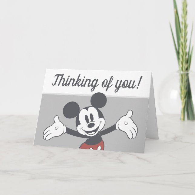 Carte Mickey Mouse Armoirée Large (Devant)