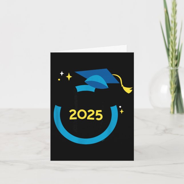 Carte Mickey mouse blue graduation cap class of 2025  (Devant)
