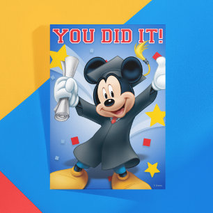 Carte Mickey Mouse   Graduation