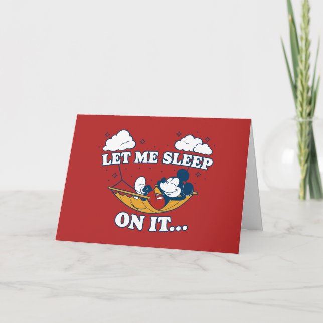Carte Mickey Mouse Hammock "Let Me Sleep On It…" (Devant)
