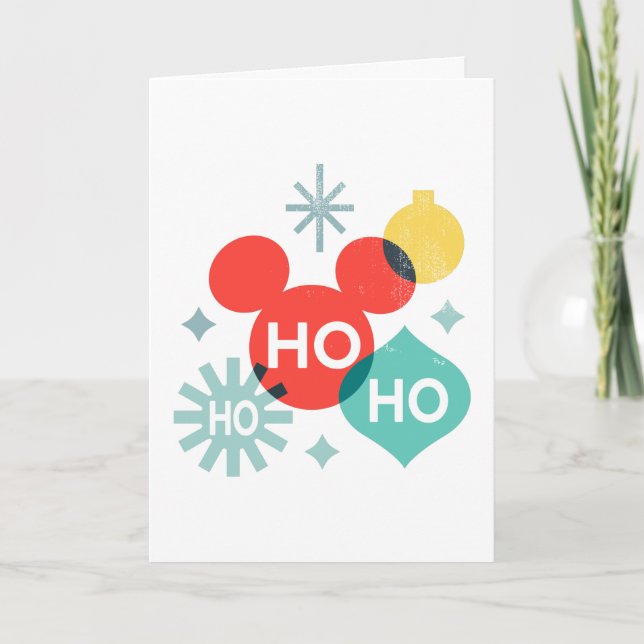Carte Mickey Mouse | Ho Ho Ho (Devant)