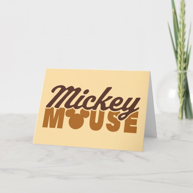 Carte Mickey Mouse Icon Name Typography (Devant)