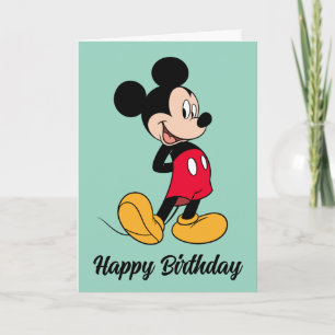 Carte Mickey Mouse Mains Derrière le Dos