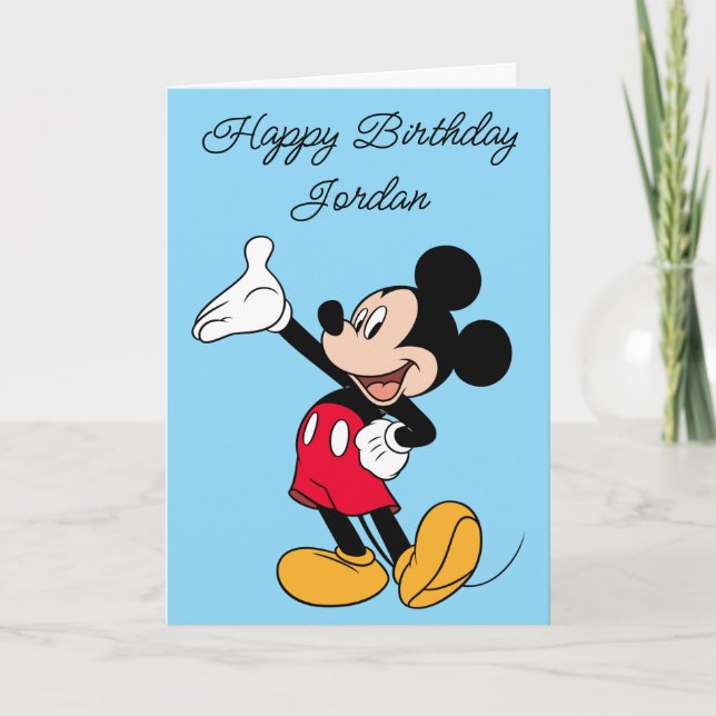Carte Mickey Mouse Open Hand Gesture (Devant)