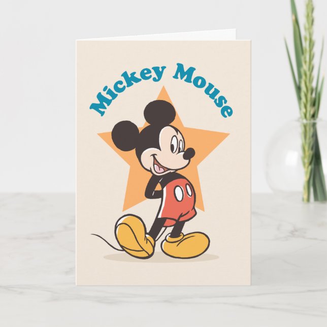 Carte Mickey Mouse Star Name Graphic (Devant)