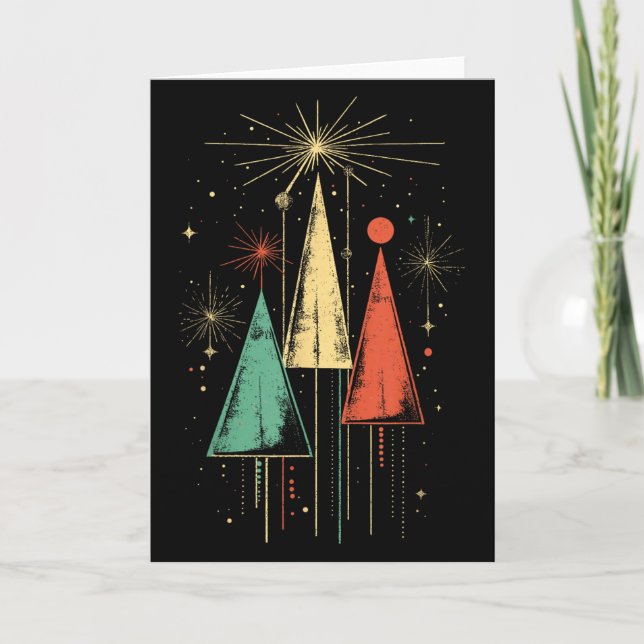 Carte Mid Century Modern Christmas  (Devant)