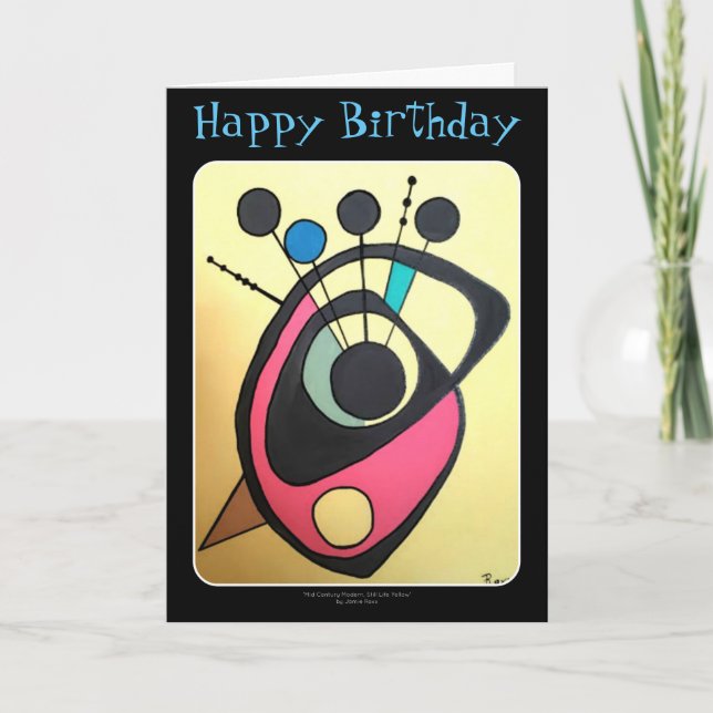 Carte 'Mid Century Modern Still Life Yellow' sur un Anni (Devant)