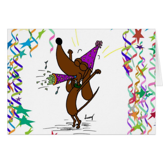 Carte Midge "Ayez un chien heureux anniversaire" (Devant horizontal)