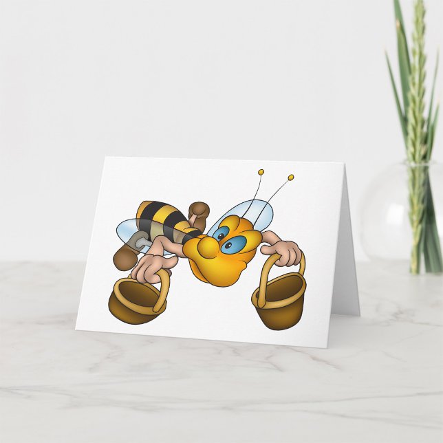 Carte Miel abeille avec paniers Amusants Animation Bee (Créateur téléchargé)