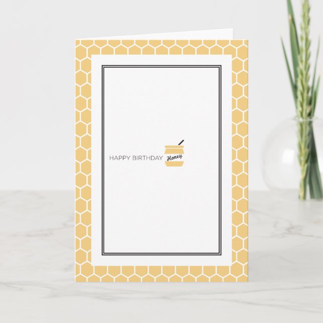 Carte Miel de joyeux anniversaire (Devant)