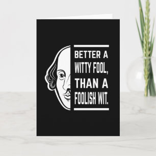 Carte Mieux Vaut Un Fool Sorcier Shakespeare Thespian Ci