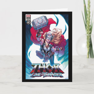 Carte Mighty Thor Mjölnir Hommage de couverture comique