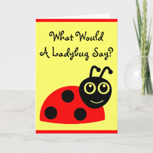 Carte Mignon ce qui une coccinelle dites le joyeux