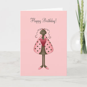 Carte Mignon comme insecte · Poupée de coccinelle