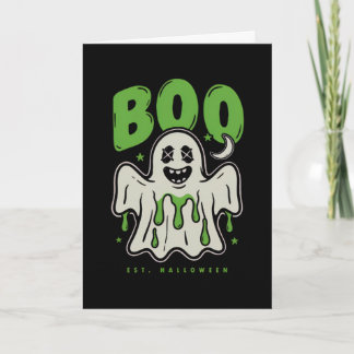 Carte Mignon fantôme d'Halloween BOO Slime