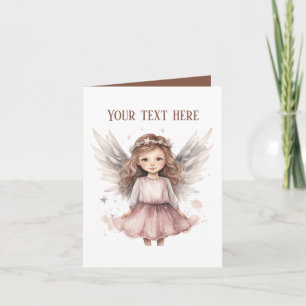 Carte Mignon Religieux Angel ajouter un message
