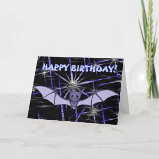 Carte Mignonne Anime Baby Bat Koumori Anniversaire (Ciel