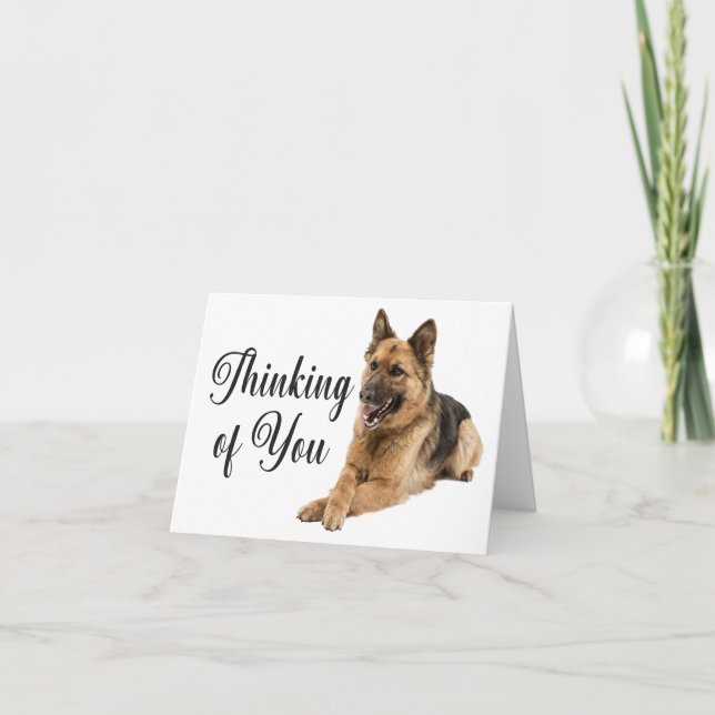 Carte Mignonne Berger Allemand Chien Chien Chien Qui Pen (Devant)