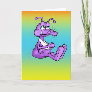 Carte Mignonne Bogue Insecte S'en sortir