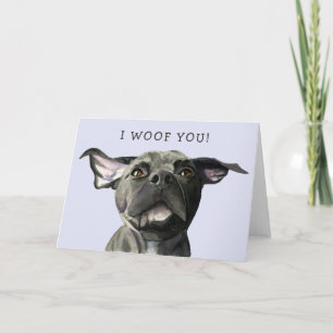 Carte Mignonne Chien Je t'ai couru la Saint Valentin