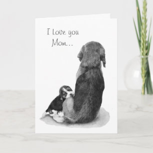 Carte mignonne chiot beagle chiot mignonne
