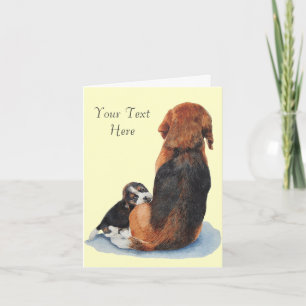 Carte Mignonne chiot beagle mignonne chienne mignonne