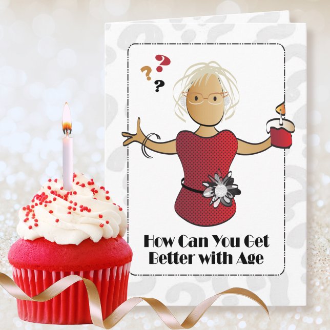 Carte Mignonne Classy Funny Femme Cartoon Ethnique Anniv (Créateur téléchargé)