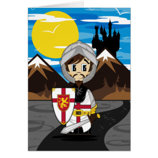 Carte mignonne de chevalier de croisé