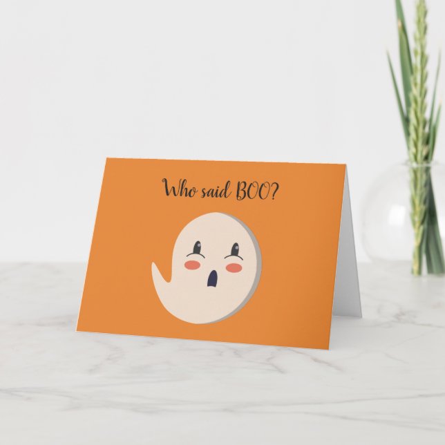 Carte mignonne de Halloween de fantôme (Devant)