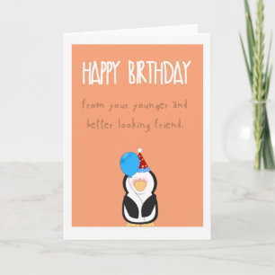 Carte mignonne de joyeux anniversaire de pingouin