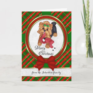 Carte mignonne de Joyeux Noël d'art d'argile de
