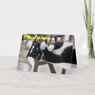 Carte mignonne de Kitty (pas) Hallowe'en
