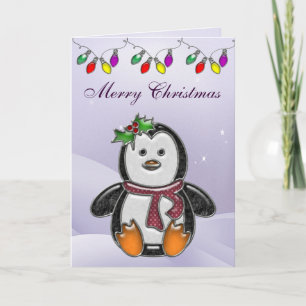 Carte mignonne de lumières de bijou et de Noël de