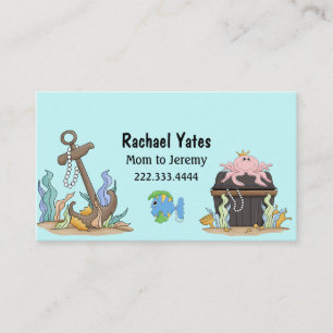 Carte mignonne de maman de trésor submergé