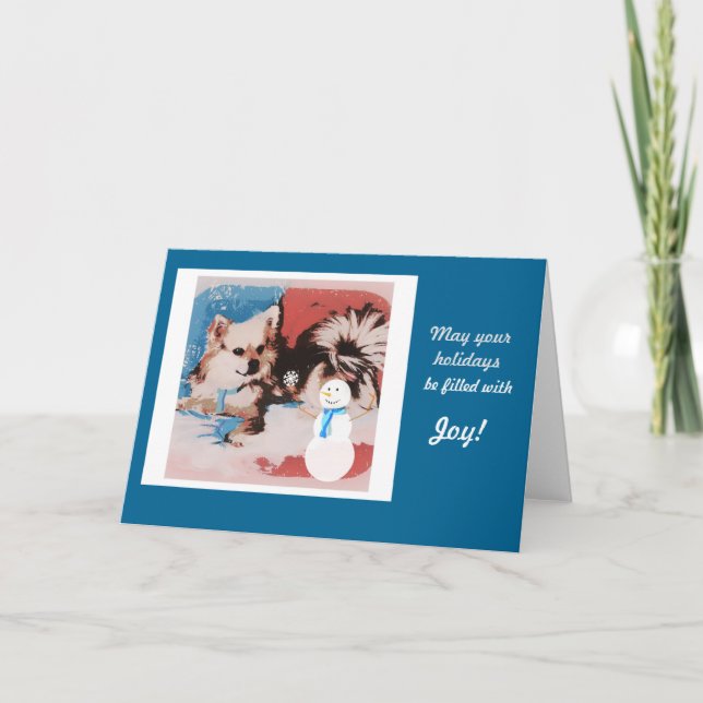 Carte mignonne de vacances de chien (Devant)