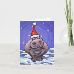 Carte mignonne de vacances d'hippopotame