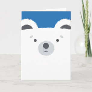 Carte mignonne d'ours blanc
