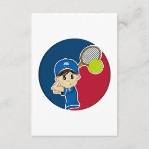 Carte mignonne du garçon RSVP de tennis
