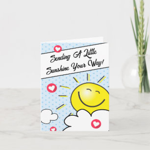 Carte Mignonne Envoie Un Peu De Soleil À Penser À Vous