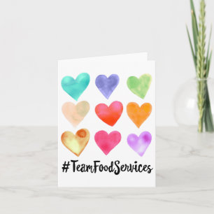 Carte Mignonne Équipe Services Alimentaires Semaine D'Ap
