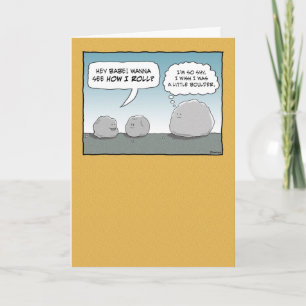 Carte Mignonne et Drôle Rocher !