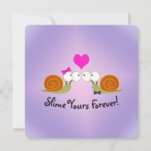 Carte Mignonne et drôle Slime vos escargots pour toujour