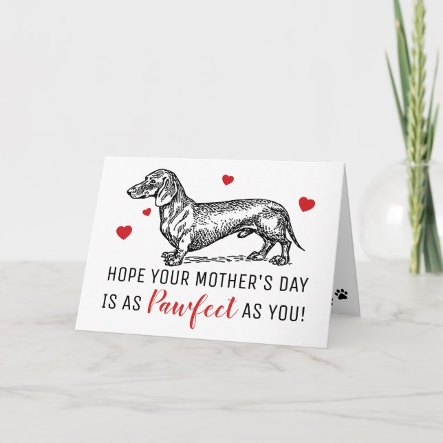 Carte Mignonne fête des mères du chien | Dachshund (Devant)