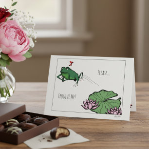 Carte Mignonne Froggy Prière S'Il Vous Plaît Me Pardonne